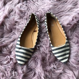 Rubi Stripped Canvas Flats